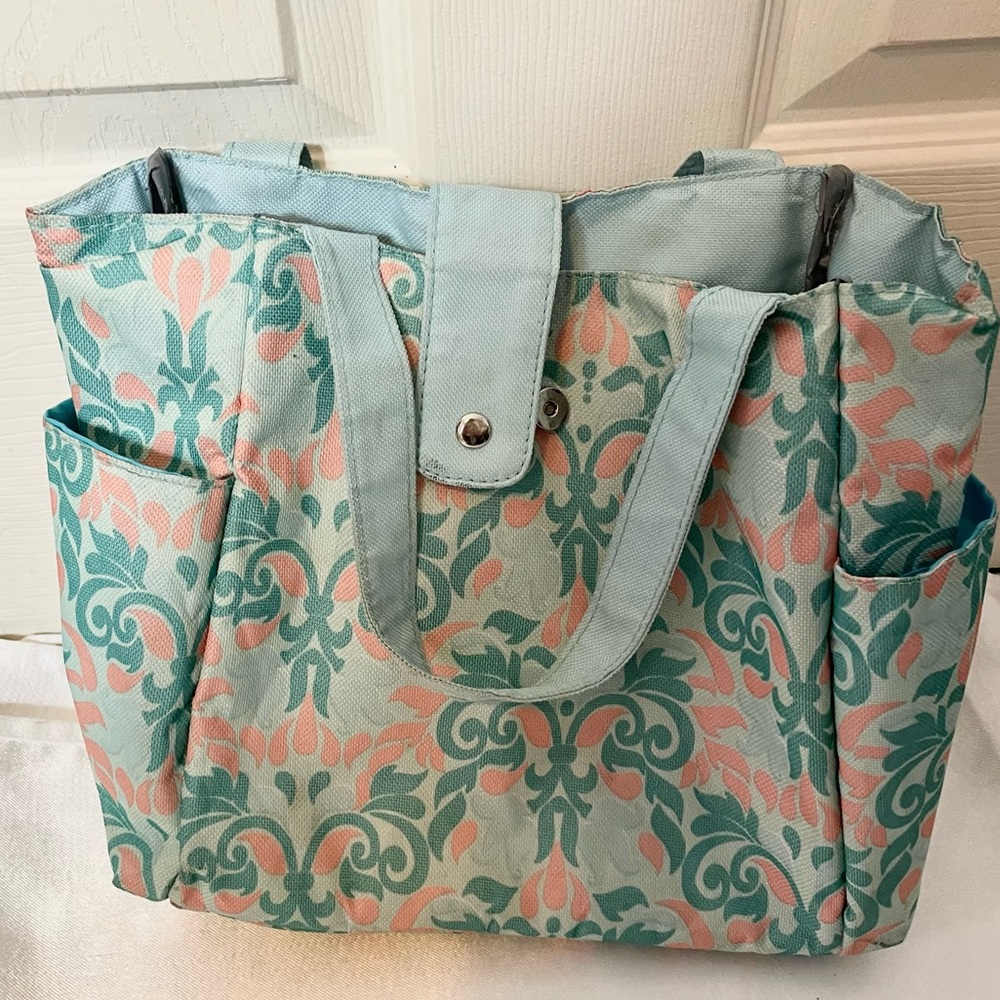 Diaper bag green floral mini euc - Picture 1 of 2